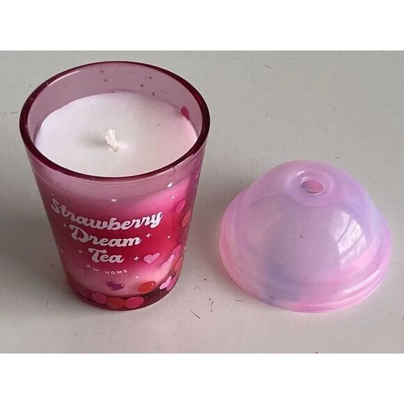 DW Home Strawberry Dream Tea Candle 4.3 OZ Richly Scented Mini Single Wick NEW - Picture 9 of 10